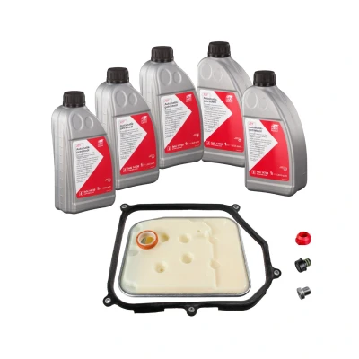 Image of 01M325429, 01M325429S4 Parts Kit, automatic transmission oil change FEBI BILSTEIN 176814 with drain plug, seal cap