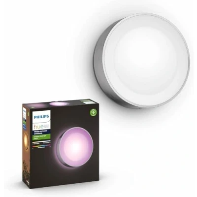 Image of Philips Hue Daylo White &amp; Colour Ambiance Smart LED Outdoor Wall Lighting, for Home Garden, Patio. [INOX] Works with Alexa, Google Assistant and Apple Homekit