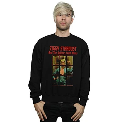 Image of David Bowie Men&#039;s Ziggy Stardust Spider Sweatshirt Black Large