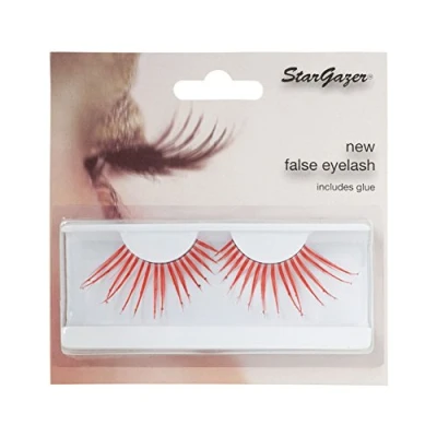 Image of Stargazer Feather Eye Lashes style 58, synthetic lash pair includes glue.