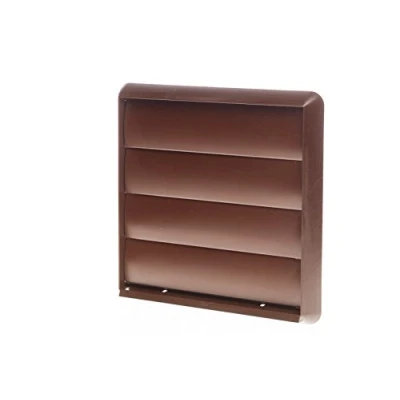 Image of NaplesUK Vent 4 Flaps Gravity Grille Round Spigot 150mm Brown