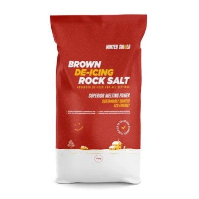 Image of 25kg Brown De Icing Salt, Grit for ice, Snow, Melting