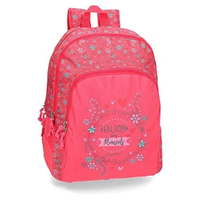 Image of Movom Enjoy Double compartment Backpack Adaptable to trolley Pink 33x44x13,5 cms Polyester 19.6L