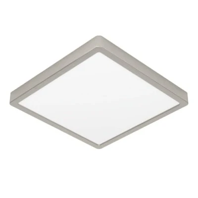 Image of Eglo LED Ceiling Light Fitting Fueva 6, Square lamp, Flush Fixture, Plastic in Silver and White, Lighting Warm White Cold 29x29 cm