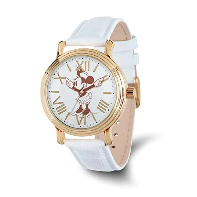 Image of Disney Women Analogue Quartz Watch with Faux Leather Strap W001859