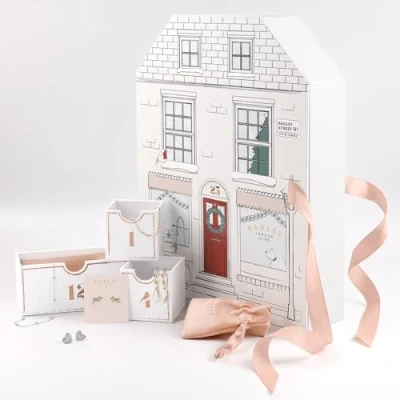 Image of Radley Womens Twelve Days of Christmas 18ct Gold and Silver Plated Jewellery Advent Calendar