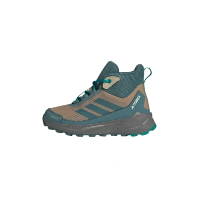 Image of adidas Terrex Trailmaker 2 Mid RAIN.RDY Hiking Shoes Kids, Cardboard/Preloved Teal/Pure Teal, 4 UK Child