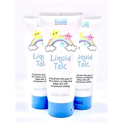 Image of XBC Liquid Talc Bundle 3 x 200g Tubes. A That Goes On Like Lotion. Keeps Babys Skin Soft and Prevents Chafing