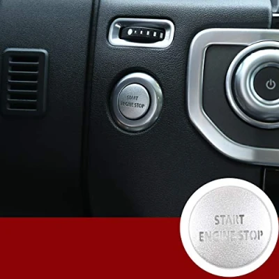 Image of Alloy Car Engine Start Stop Button Cover Sticker For Discovery 4 2010 2016 RangeRover Sport 2013 Interior Accessory