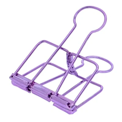 Image of Extra Large Binder Clips 2 Inch, Big Paper Clamps Purple for Office School Supplies (15Pcs)