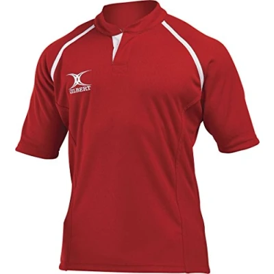 Image of Gilbert Rugby Shirt Xact Ii Monochrome Red 9 10