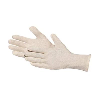 Image of Jah 7061 Cotton Gloves 12 Pairs Oekotex Heavy Natural Size