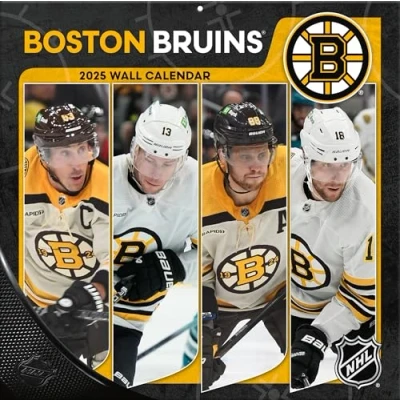 Image of TURNER SPORTS Boston Bruins 2025 12x12 Team Wall Calendar (25998011932)
