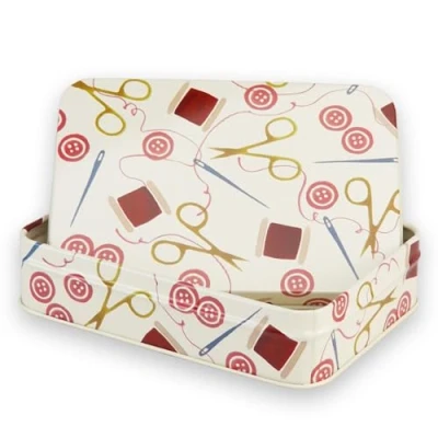 Image of That&#039;s Crackers! Crafting Sewing Design Small Tinware Box Emma Bridgewater Gift