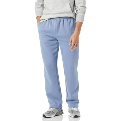 Image of Amazon Essentials Men&#039;s Fleece Open Bottom Joggers (Available in Big &amp; Tall), Denim, S