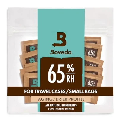 Image of Boveda 65% Two Way Humidity Control Packs For Storing Up to 5 Items Size 8 10 Pack Small Travel Boxes Moisture Absorbers Humidifier Hydration Packets in Resealable Bag