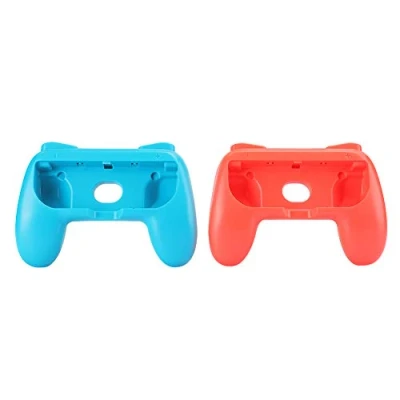 Image of Oumij1 Games Grips Ergonomic Handle Antiwear Controller Protective Cover Fit for Nintendo Switch JoyCon(red and blue)