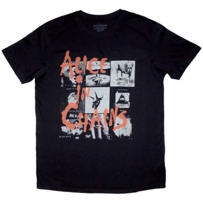 Image of Rock Off officially licensed products Alice in Chains Albums Montage T Shirt XL Black