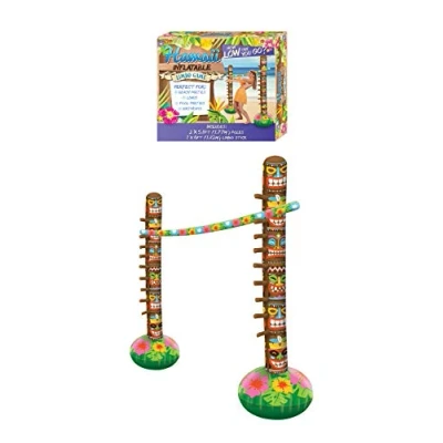 Image of Henbrandt Inflatable Limbo Party Game 3pc Set Kids Games Hawaiian Accessories Tropical Theme Pool Summer Fun