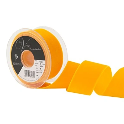 Image of Berisfords Velvet Ribbon, Maize, 10.2 x 4.5 cm