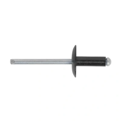 Image of Sealey Aluminium Rivet Black Large Flange 4 x 14mm Pack of 200