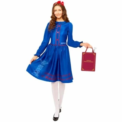 Image of Amscan 9916166 Women&#039;s Official Roald Dahl Matilda Adults World Book Day Costume Size: 18 20