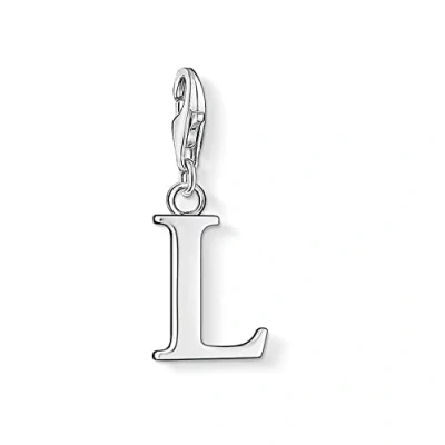 Image of Thomas Sabo Women Charm Pendant Letter L Club 925 Sterling Silver 0186 001 12