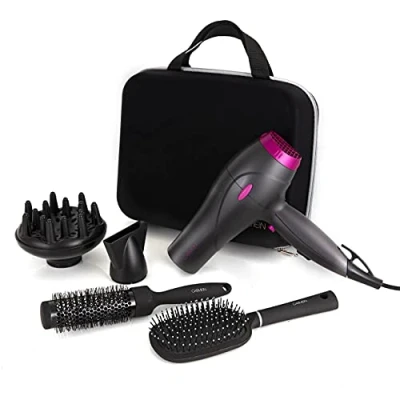 Image of Carmen Neon 2000W Hair Dryer Styling Set Graphite/Pink