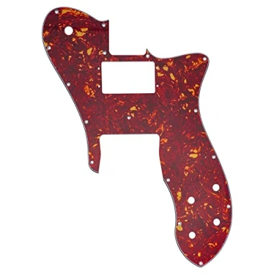 Image of Musiclily Pro 16 Holes Wide Range Humbucker Guitar Pickguard For USA/Mexico Fender 72 Tele Custom Style Electric Guitar, 4ply Vintage Tortoise
