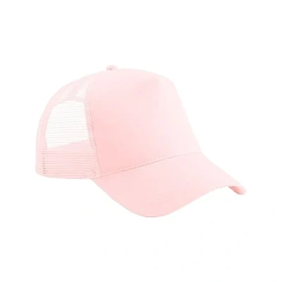 Image of Beechfield® B640B Junior Snapback Trucker Pastel Pink/Pastel Pink