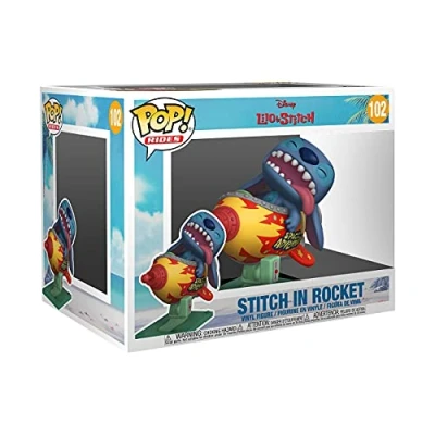 Image of Funko Pop! Rides Super Deluxe: Disney Stitch Rocket Disney: Lilo &amp; Collectable Vinyl Figure Gift Idea Official Merchandise Toys for Kids Adults Movies Fans