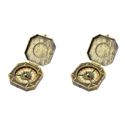 Image of Bronze Pirate Compass Prop (1 Pc.) Authentic Design, Perfect for Cosplay, Decor &amp; Treasure Hunting Adventures