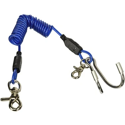 Image of SEAC Unisex Adult Clip Double Gancho Underwater Hook With Stainless Steel Carabineers Blue, Size U