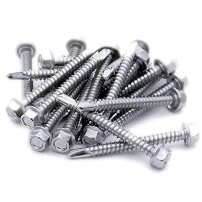 Image of No.8 x 2 (4.2mm 50mm) Hex Self Drilling Screw (Flanged) Stainless Steel (A2) (Pack of 20)