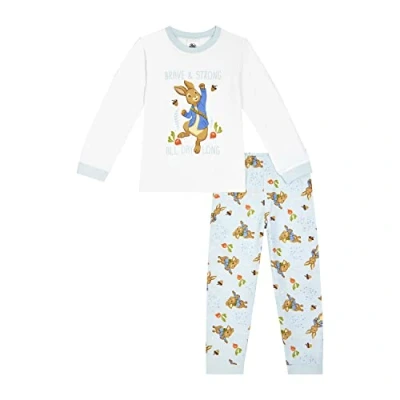 Image of Peter Rabbit Boys Pyjamas Toddler PJ set, Ages 12 Months to 5 Years Old (4 Years) White