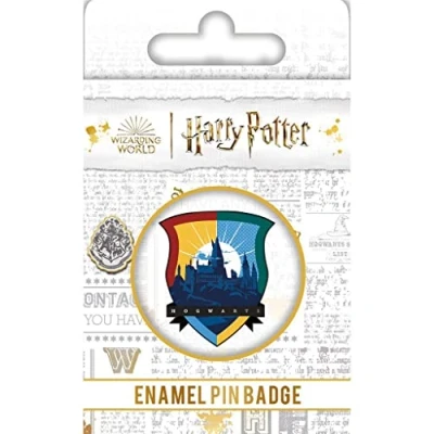 Image of HARRY POTTER Enamel Pin Badge (Hogwarts Design) 1.5cm x 3cm Gifts for Women, Men and Kids Official Merchandise