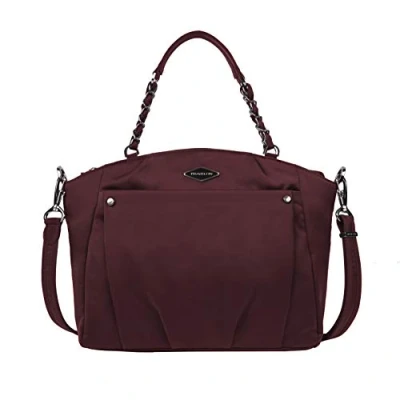Image of Travelon Satchel Crossbody Bag, Wine