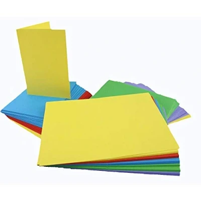 Image of Craft UK 281 C6 Card and Envelope pack of 50 Mixed Bright
