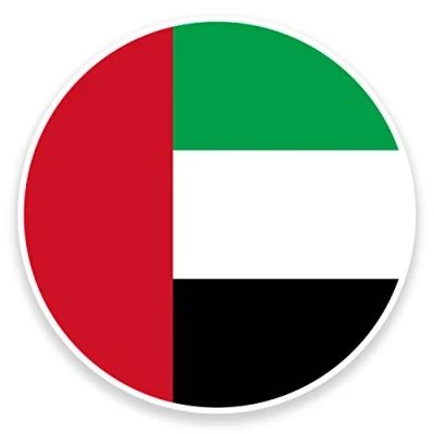Image of 2 x 10cm UAE United Arab Emirates Flag Vinyl Sticker Decal Laptop Car Bike #9098 (10cm Wide High)