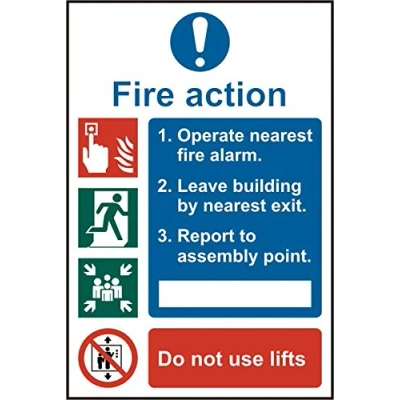 Image of Fire Action Procedure Sav(Pk5) 200mm X 300mm