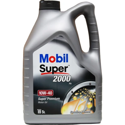 Image of 201510301042 Engine Oil MOBIL Super 2000 X1 150563 10W 40 5l Part Synthetic AUDI: Quattro, TT Coupe, A4 B6 Avant, VOLKSWAGEN: Polo II Coupe