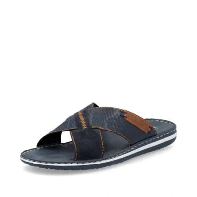 Image of Rieker Men&#039;s 21098 Loafer, Blue, 7.5 UK