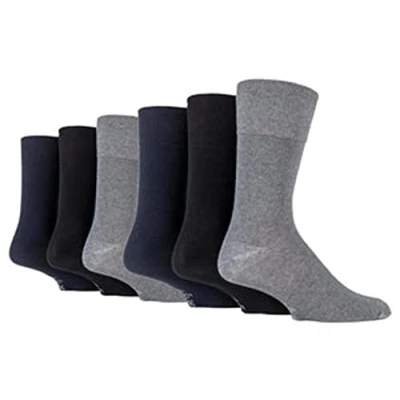 Image of 6 Pairs Mens Bigfoot Gentle Grip Socks UK 12 14 (6 X RG52BF)