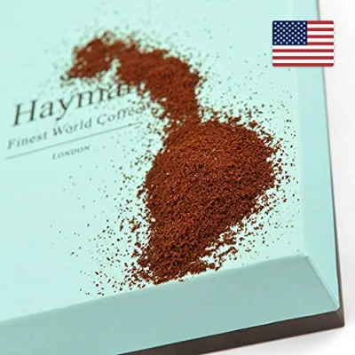 Image of Hayman Coffee, 100% Kona Ground Coffee Medium Roast, Fresh Roasted 680g/24oz (Pack of 1) Pure Ground, Hawaiian Hawaii