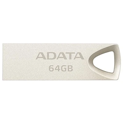 Image of ADATA UV210 64GB Metallic Style Capless Water Resistant Dust Impact USB Flash Drive, Gold (AUV210 64G RGD)
