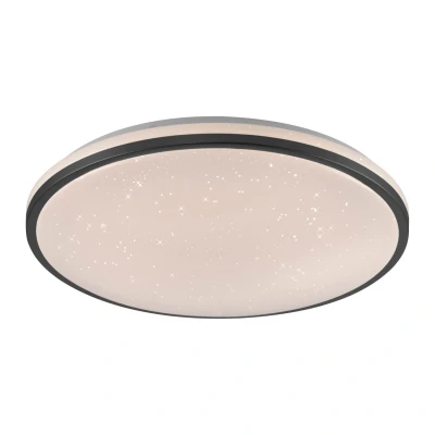 Image of Kyle Integrated LED Semi Flush Ceiling Light Black 1x 34W 3000K Dimmable