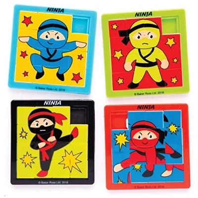 Image of Baker Ross AW670 Ninja Sliding Puzzles (Pack of 4)
