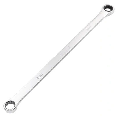 Image of Draper HI TORQ Metric Extra Long Double Ring Ratchet Spanner, 18mm