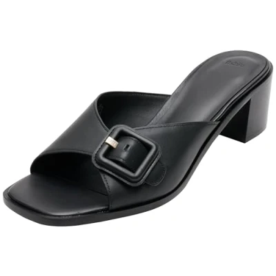 Image of BOSS Women&#039;s Charlize_Mule50_VCBK Mules, Black, 3 UK
