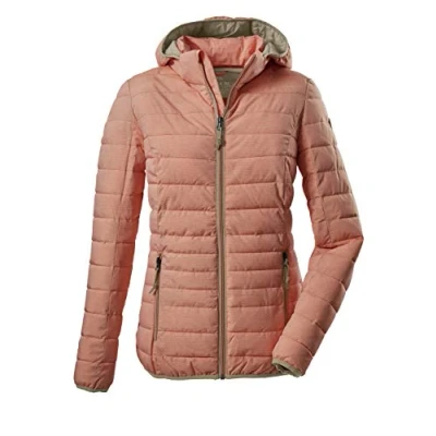 Image of G.I.G.A. DX Women&#039;s Uyaka Stripe Casual Functional Jacket in Down Look with Zip Off Hood